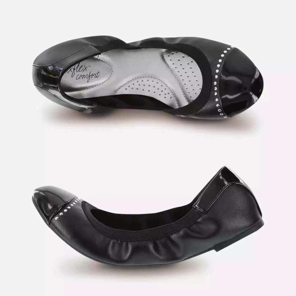 Dexflex Comfort Women's Claire Scrunch Ballet Flat